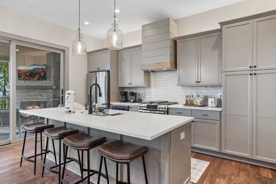Kitchen with Center Island and Stainless Steel Appliances