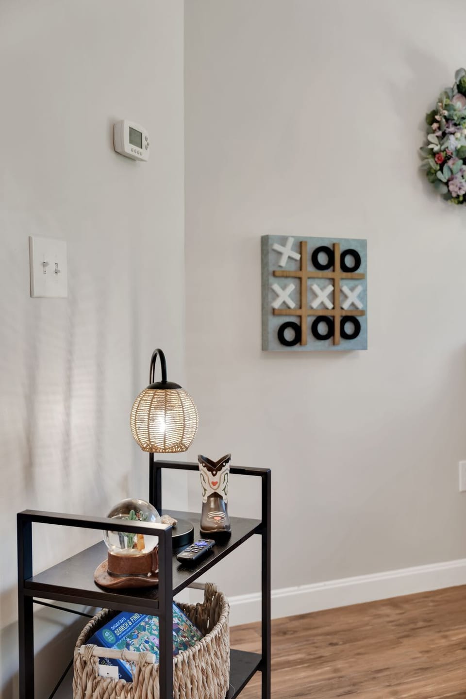 Bedroom #2 with two twin beds, each have a trundle bed.  Games and tic tac toe are located in this room