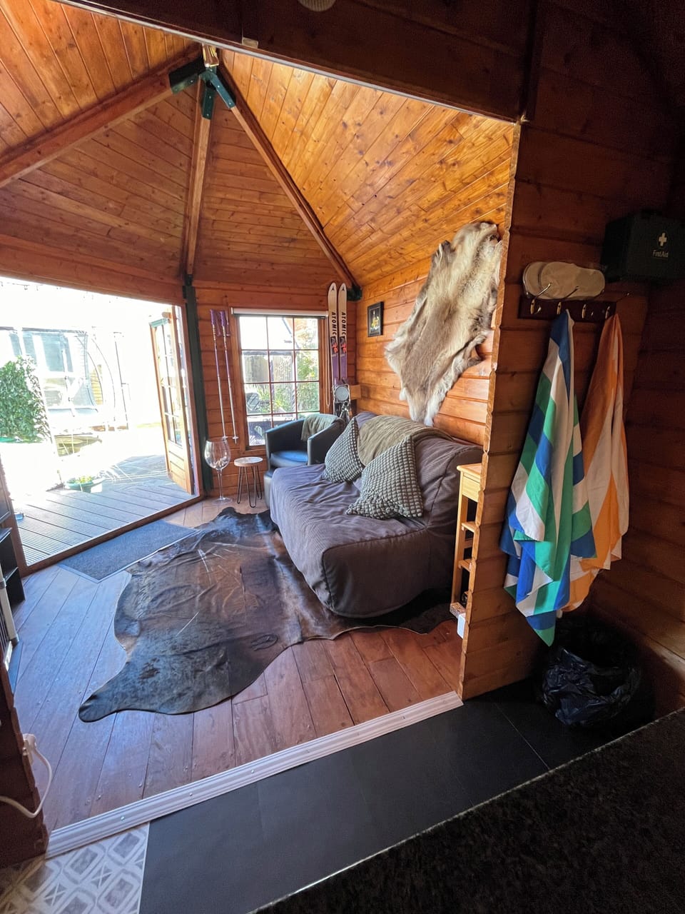 Set up as a sleeping space