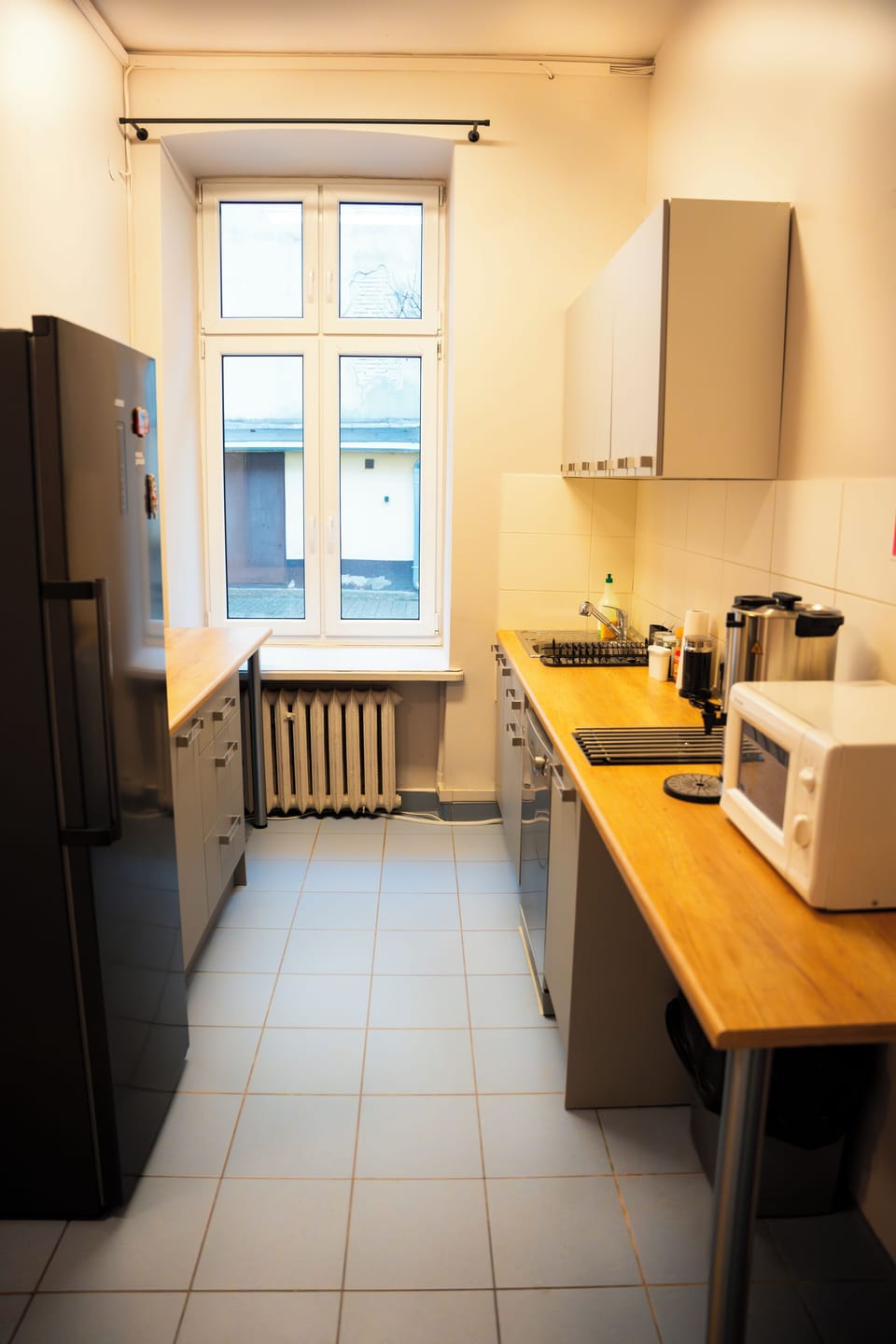 Shared fridge, microwave