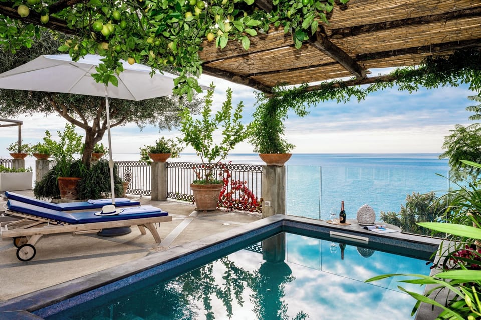 Seasonal outdoor pool, sun loungers