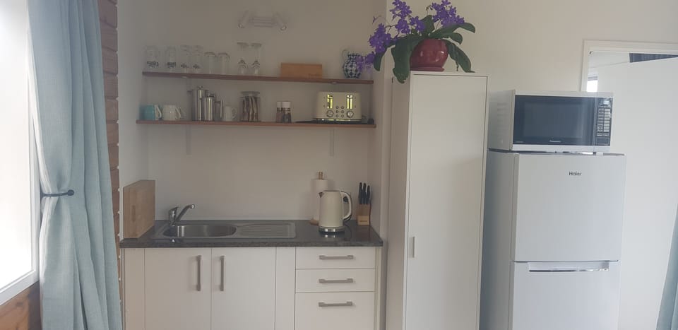 Kitchenette with fridge freezer & microwave 