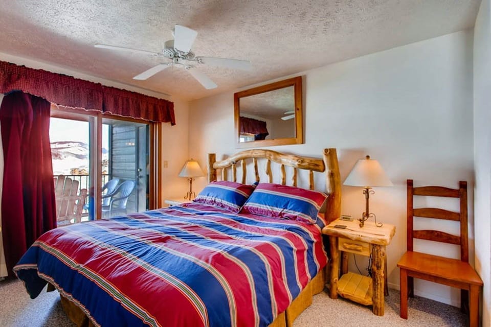 The master and second bedroom each contain comfortable beds.