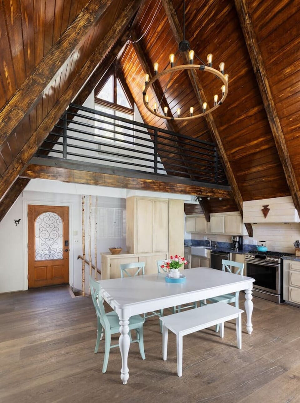 Cook with ease in this well-stocked kitchen.