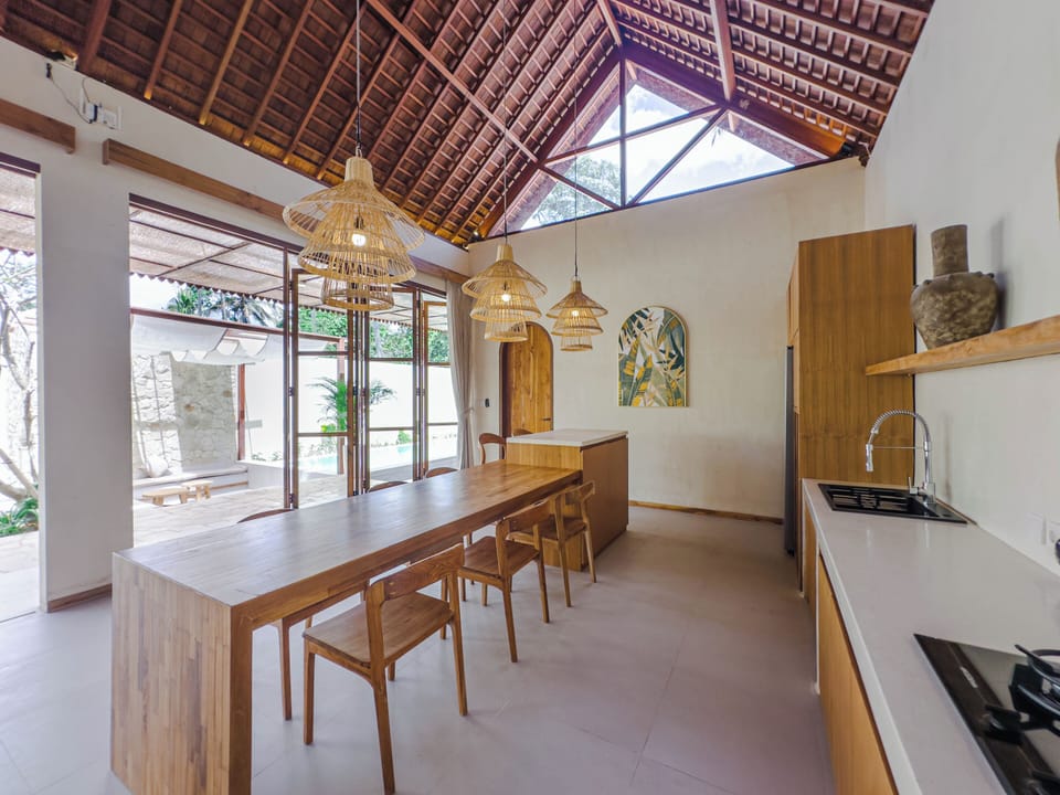 Villa, 3 Bedrooms, Pool View | Private kitchen | Full-size fridge, microwave, stovetop, cookware/dishes/utensils