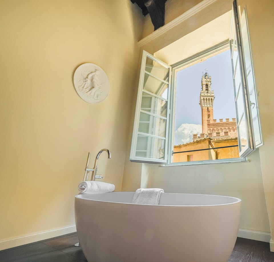 Golden Honey Suite | Deep soaking bathtub