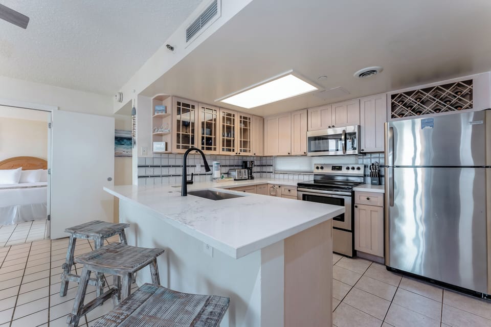 Keep the food and fun flowing from the kitchen to the living space in our open-concept living areas.