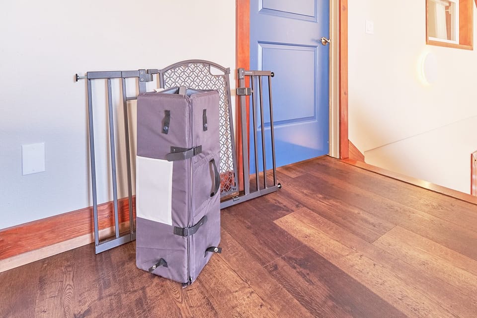 Baby amenities -baby gate and pack n play