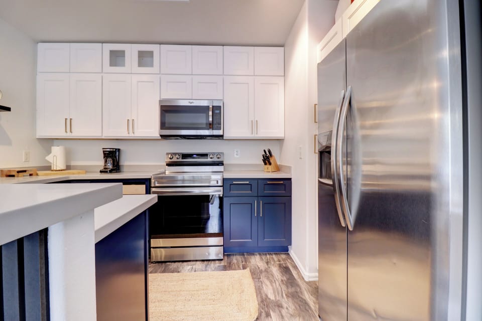 Nicely updated kitchen with stainless steel appliances