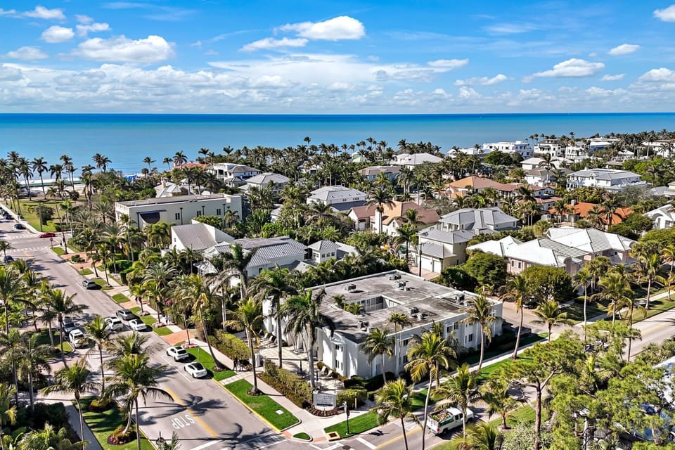 Aerial View of Complex and beach