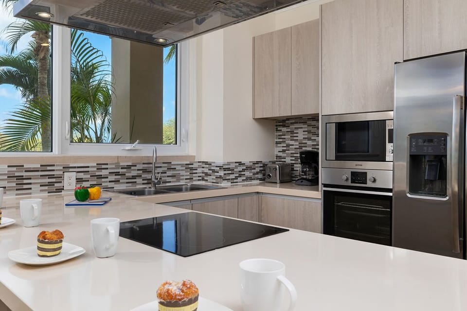 Our fully equipped kitchen features top-of-the-line appliances, ample counter space, and everything you need to unleash your inner chef.