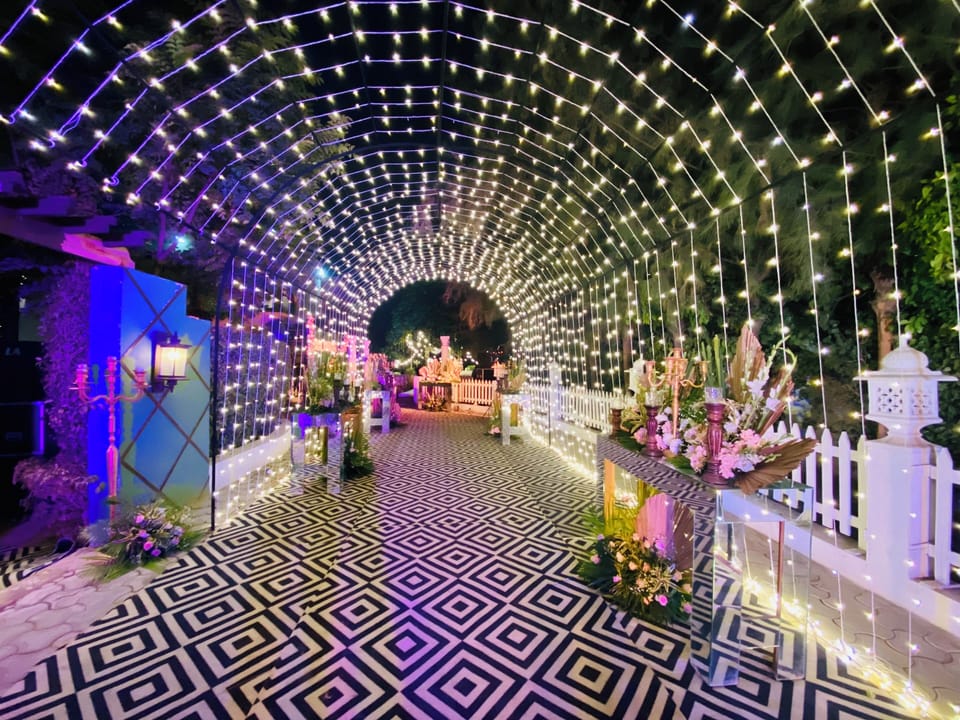 Outdoor wedding area
