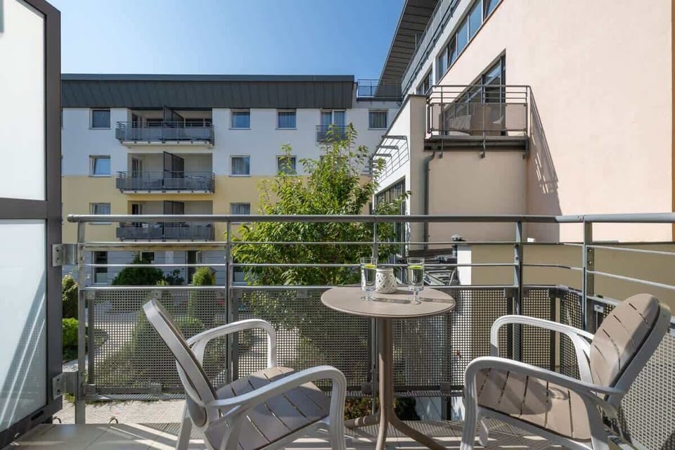 Furnished balcony.