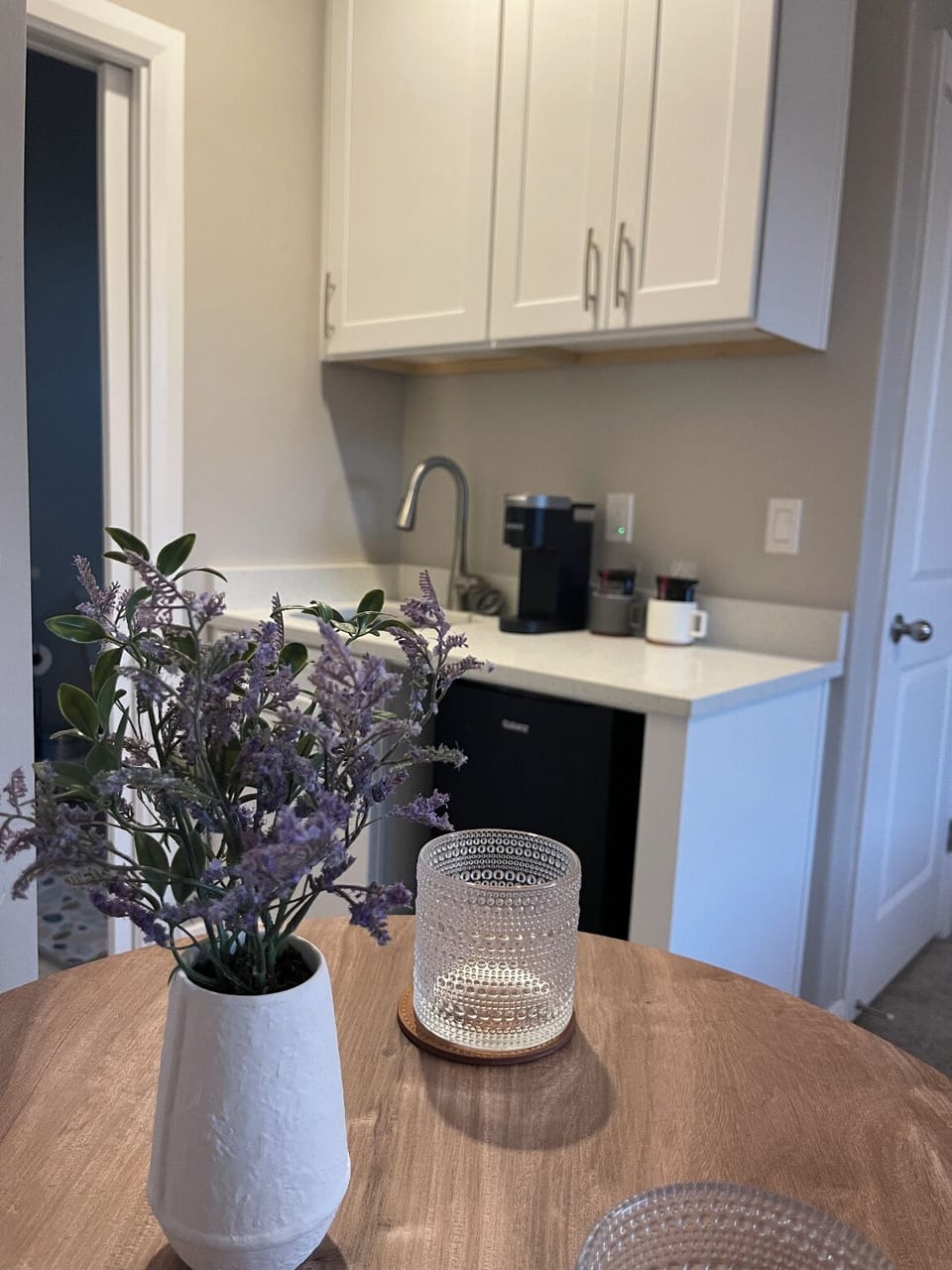 Complimentary Coffee, Water Bottles
