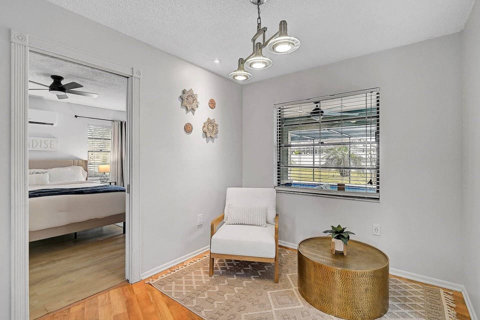 this serene nook off of the master bedroom invites moments of tranquility and reflection