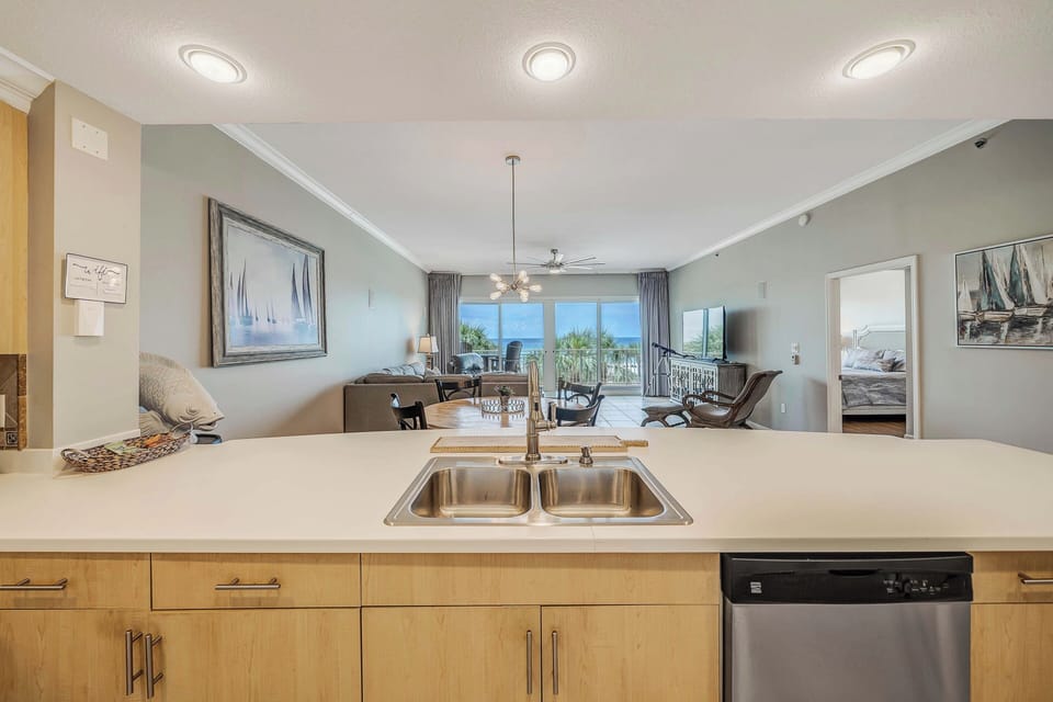 The fully equipped kitchen features stainless-steel appliances, pantry, and has everything you need to prepare meals for family and friends.