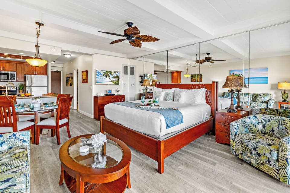Open, airy living area designed for effortless island relaxation. A comfortable space to gather, unwind, and enjoy every moment of your Maui getaway.