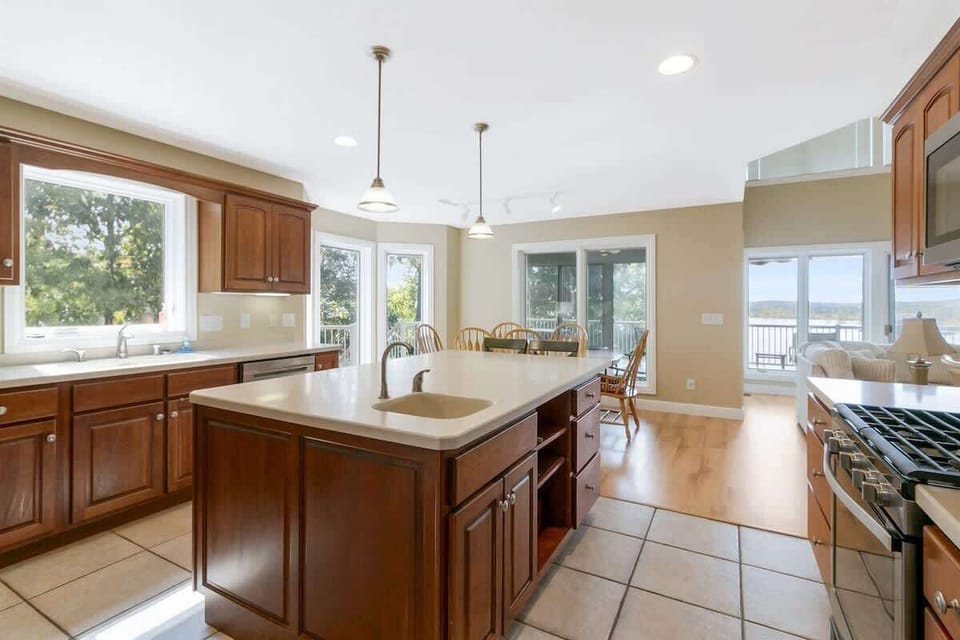 Our open concept, fully stocked Chef's kitchen