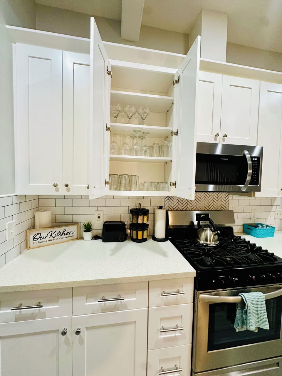 Fully stocked kitchen
