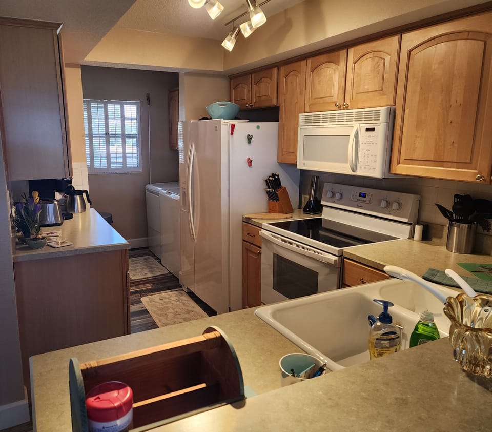 Fully stocked kitchen