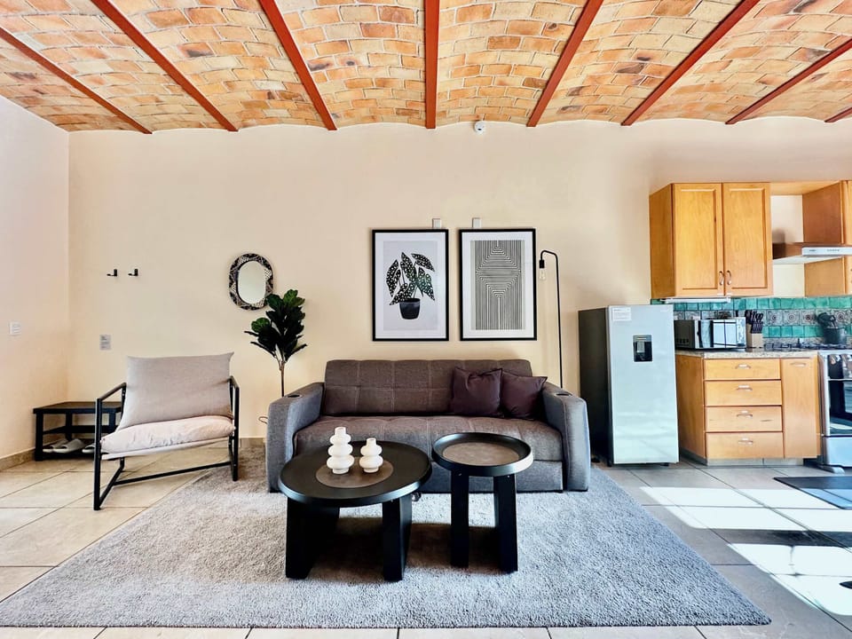 Living room with 1 large sofa beds