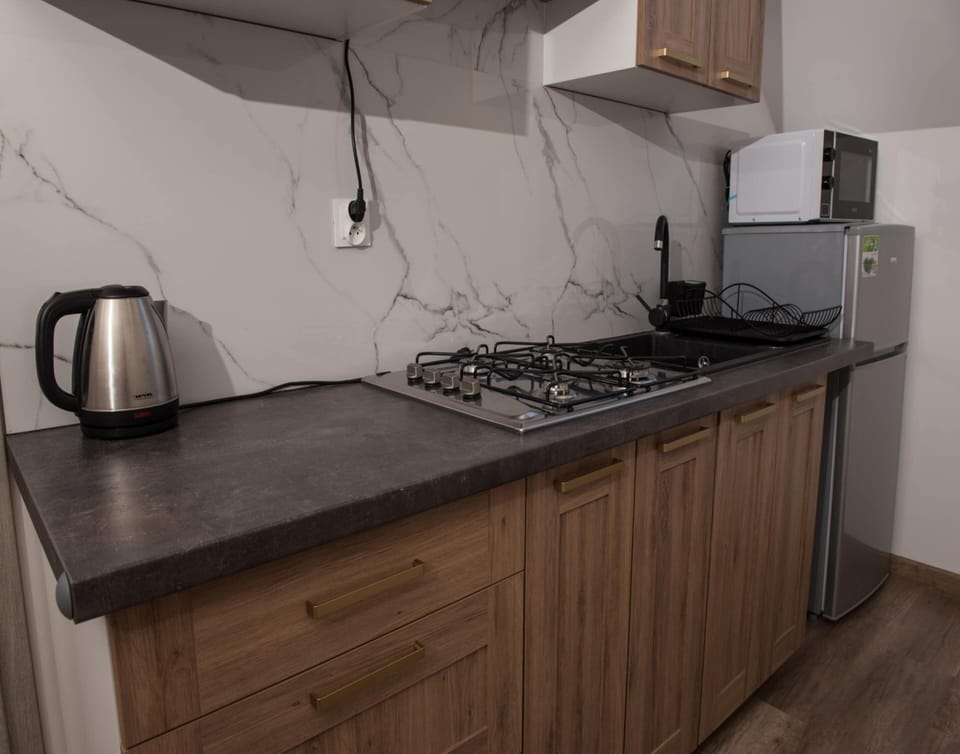 Apartment | Private kitchen | Electric kettle, highchair