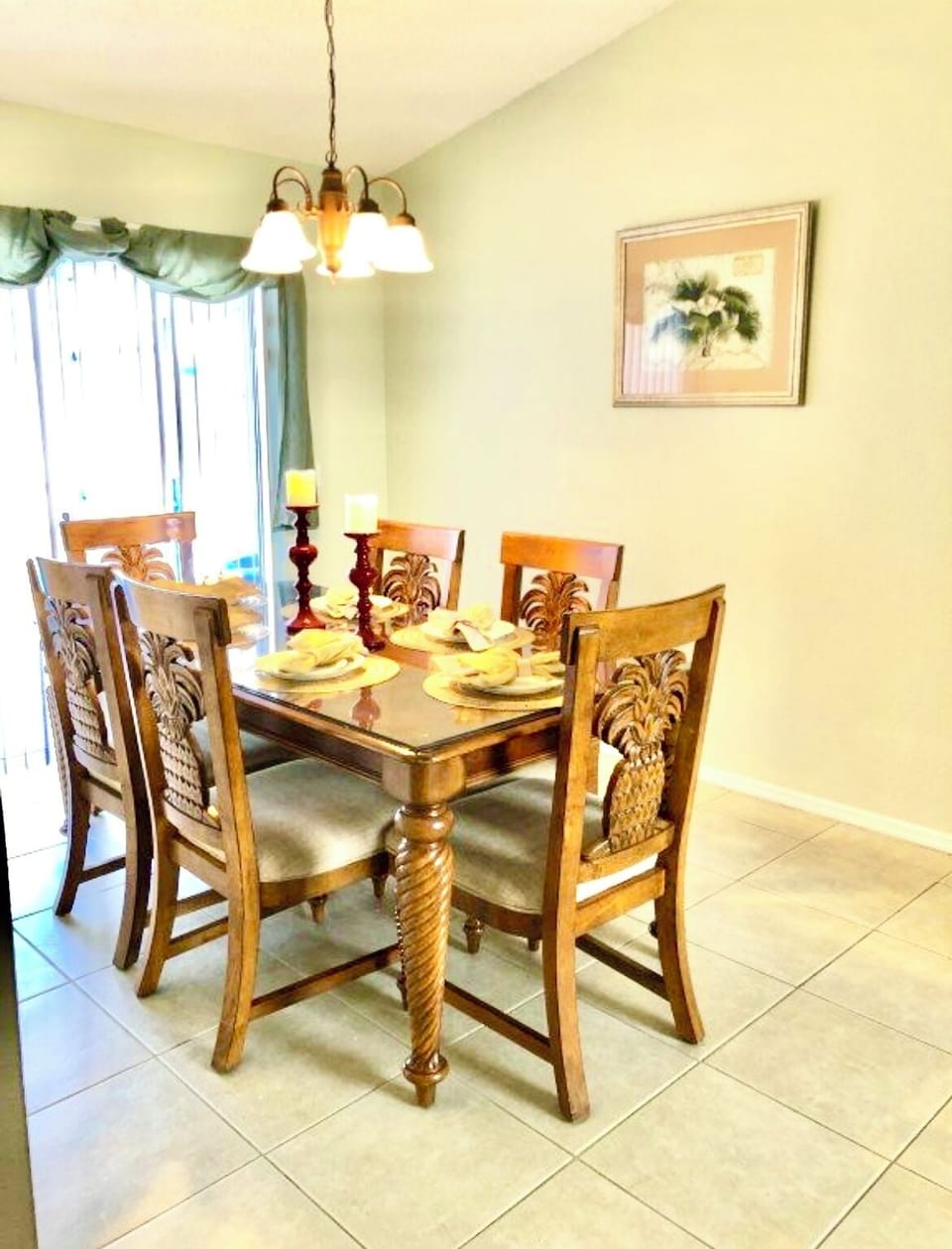 Dining table and chairs