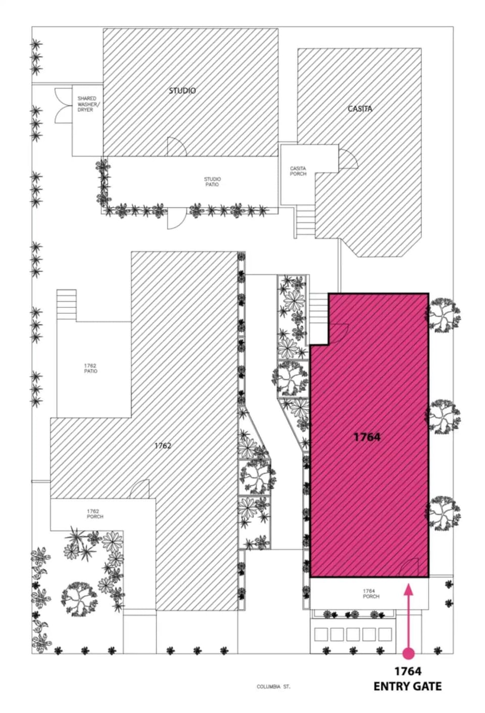 Map to your getaway! Note - Washer & Dryer located on the upper left!