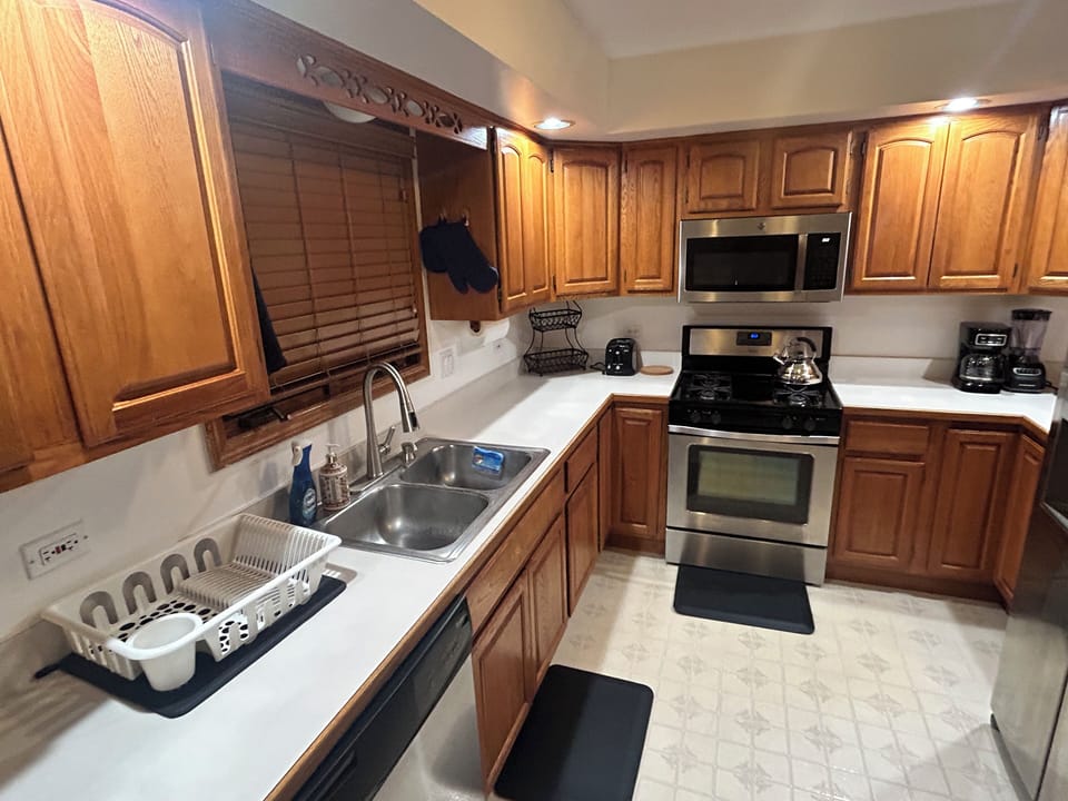 Fully equipped kitchen for all your cooking needs.