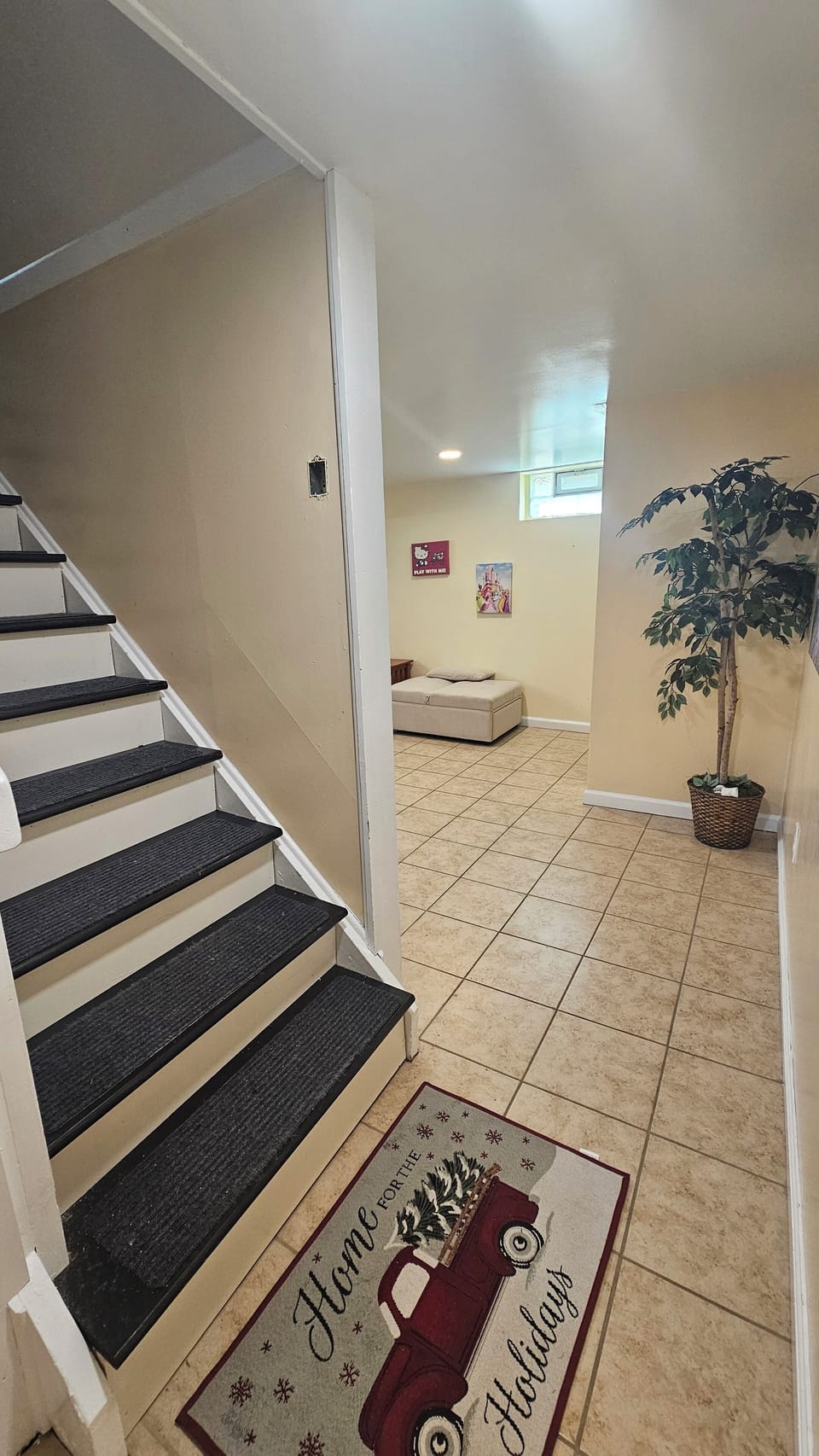 Stairs to 2nd livingroom in finished basement
