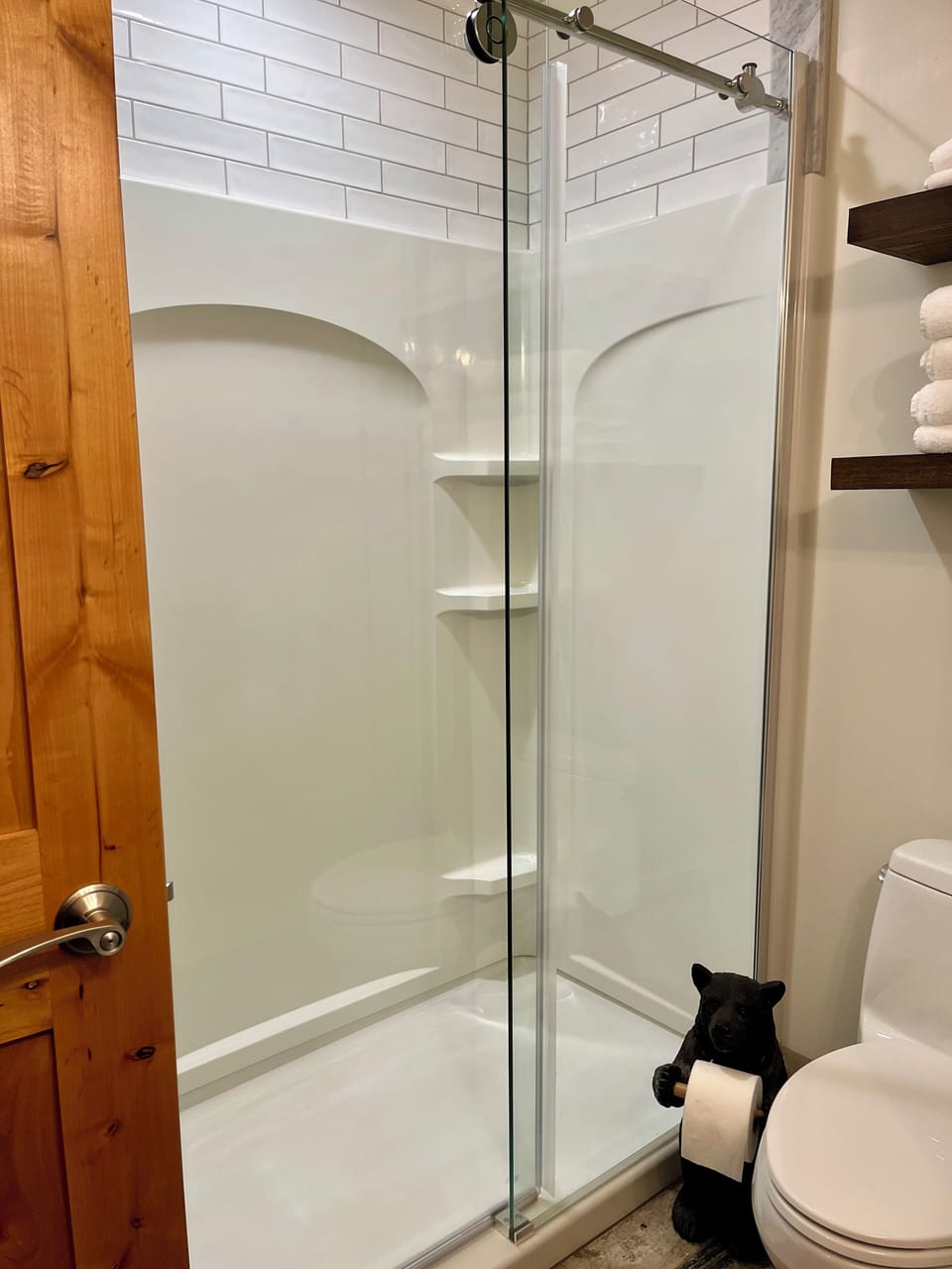 Lower bathroom shower
