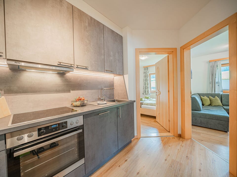 Apartment | Private kitchen | Electric kettle, highchair