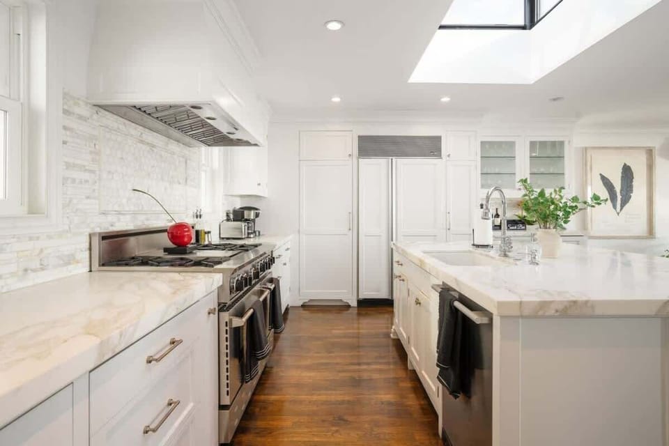 Make use of the high end appliances and well stocked cooking essentials