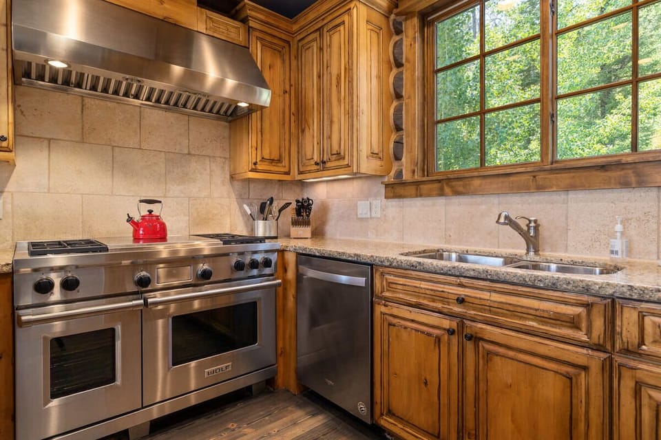 Savor gourmet cooking on the pro range and spacious counters.