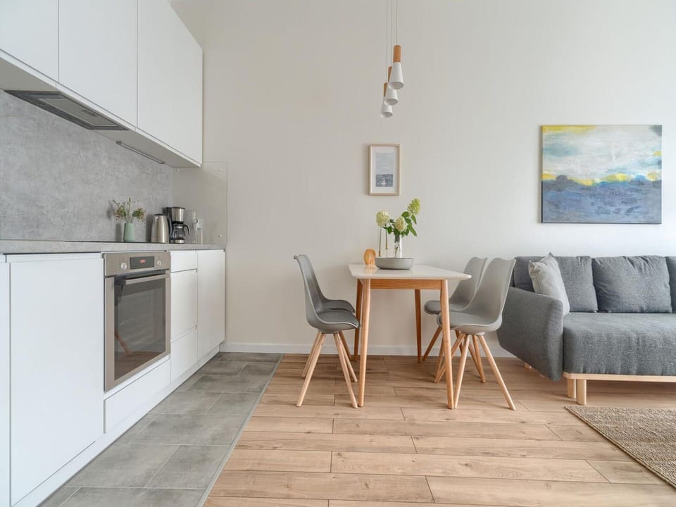 Apartment | Private kitchen | Electric kettle, highchair