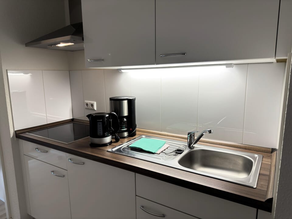 Apartment | Private kitchen | Electric kettle, toaster, highchair