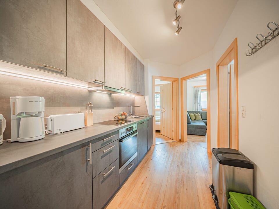 Apartment | Private kitchen | Electric kettle, highchair