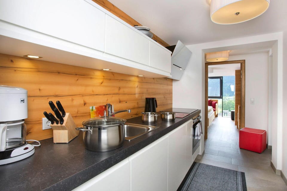 Apartment | Private kitchen | Electric kettle, toaster, highchair