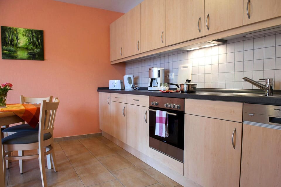 Apartment | Private kitchen | Electric kettle, toaster, highchair
