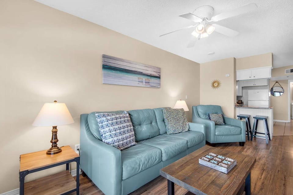 Condo, 1 King Bed with Sofa bed (Sundunes 162) | Living area | TV