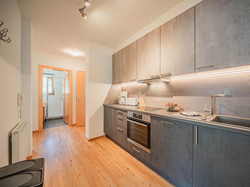 Apartment | Private kitchen | Electric kettle, highchair