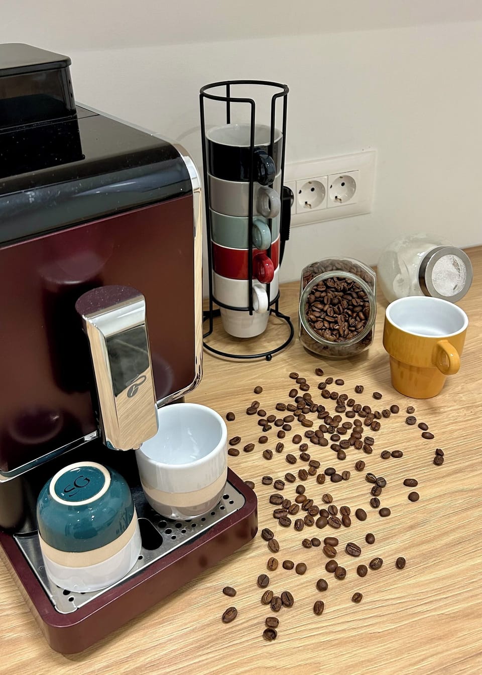 coffe machine with real beans