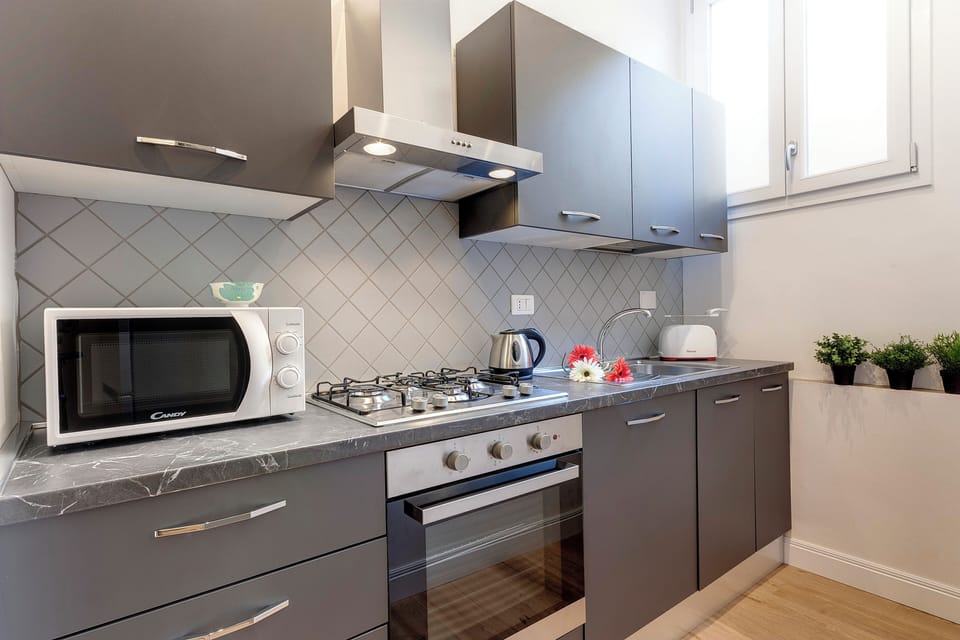 Apartment | Private kitchenette | Full-size fridge, microwave, oven, stovetop