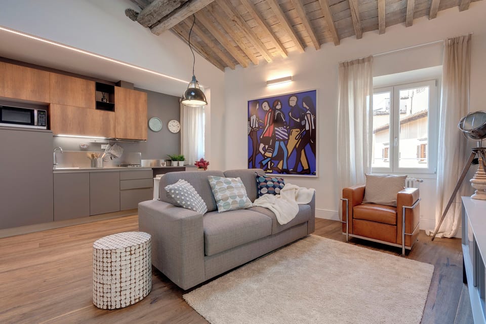 Apartment | Living area | 24-inch flat-screen TV with digital channels