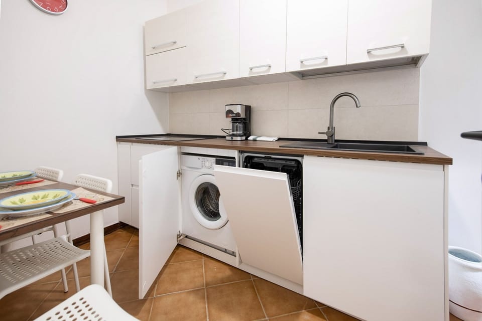 Apartment | Private kitchen | Full-size fridge, microwave, stovetop, dishwasher