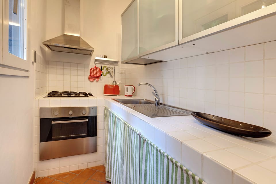 Apartment | Private kitchen | Full-size fridge, microwave, oven, stovetop