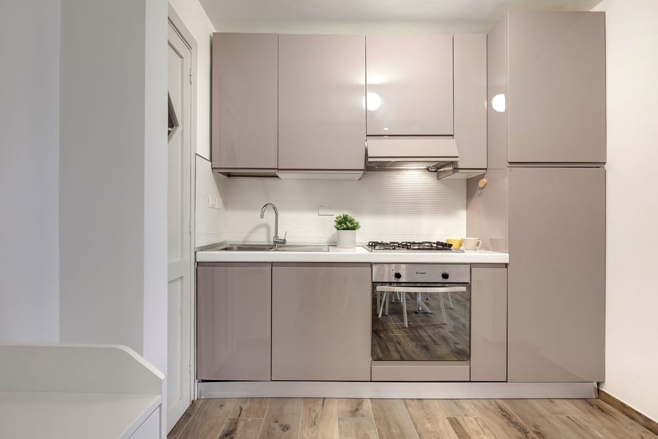 Apartment | Private kitchenette | Full-size fridge, microwave, oven, stovetop