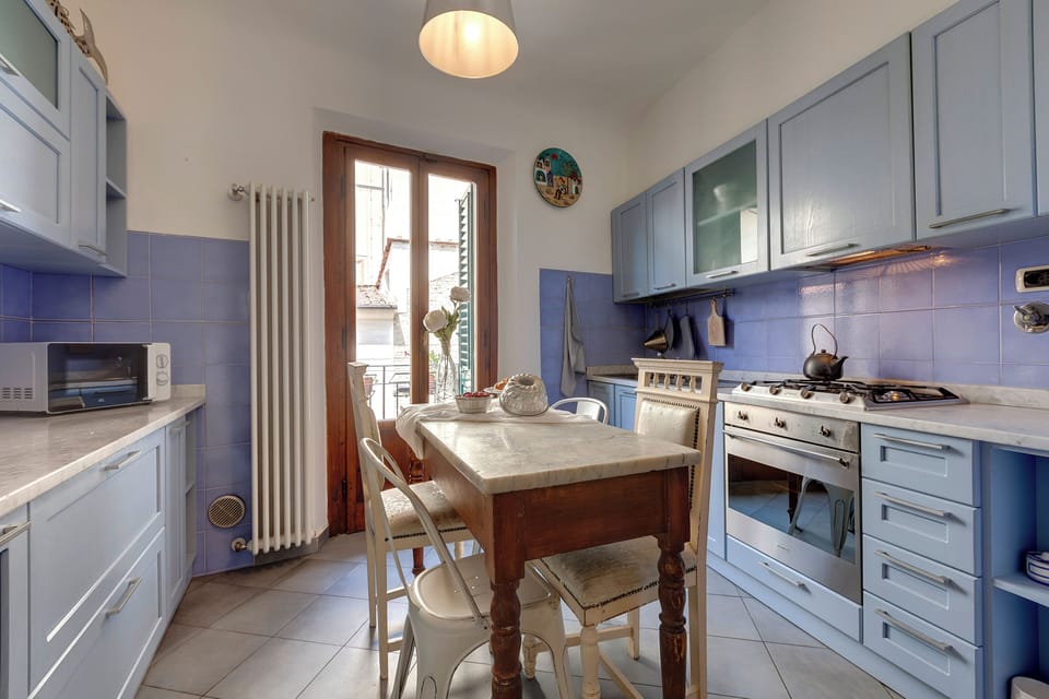 Apartment | Private kitchen | Full-size fridge, microwave, oven, stovetop