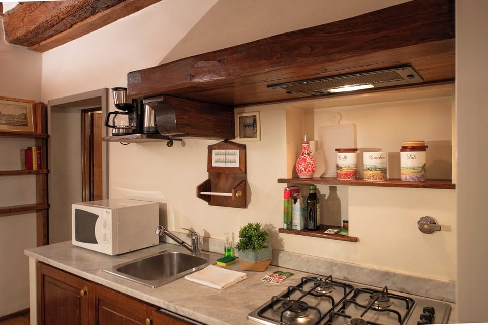 Apartment | Private kitchenette | Full-size fridge, microwave, oven, stovetop