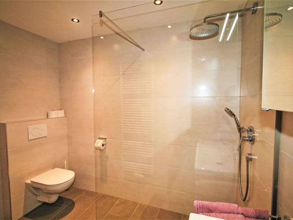 Shower Head, Property, Plumbing Fixture, Bathroom, Shower, Lighting, Interior Design, Floor, Flooring